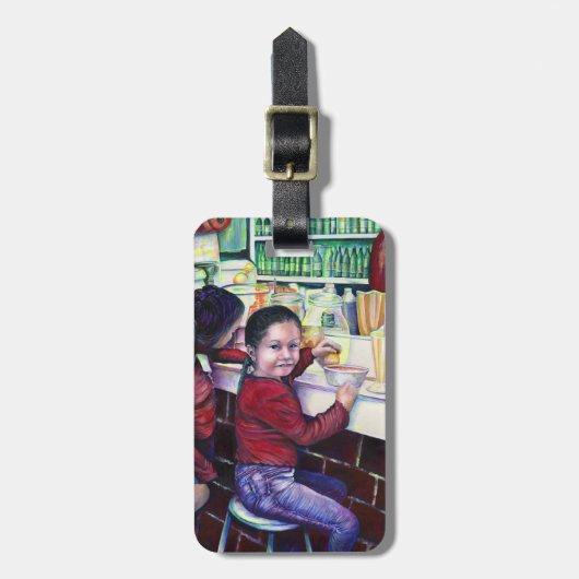 Alle goede meisjes krijgen ijscrème bagagelabel (Voorkant verticaal)