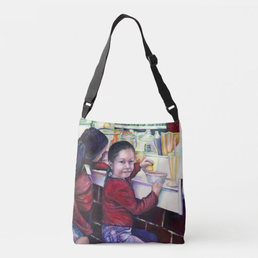 Alle goede meisjes krijgen ijscrème crossbody tas (Achterkant)