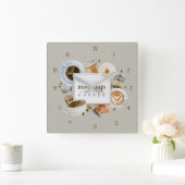 Alle goede ochtenden beginnen met een Koffiewandkl Vierkante Klok (Huis)