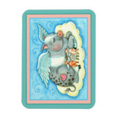 ALLE GOEDE PIGLETS GAAT NAAR HEEVEN, KUTE PIG ANGE MAGNEET (Verticaal)