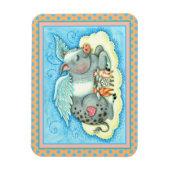 ALLE GOEDE PIGLETS GAAT NAAR HEEVEN, KUTE PIG ANGE MAGNEET (Verticaal)