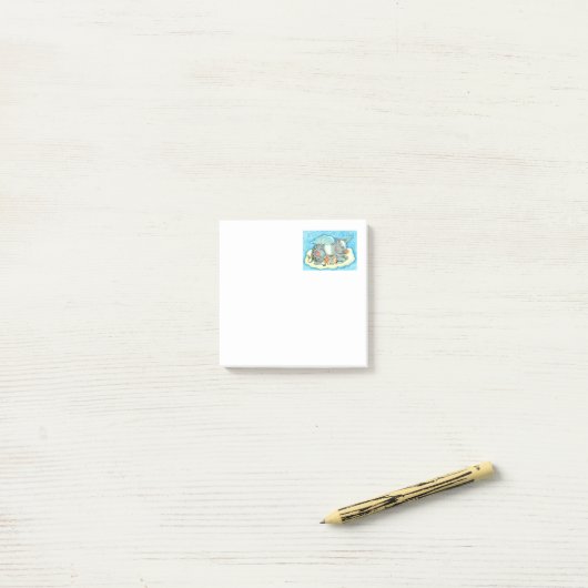 ALLE GOEDE PIGLETS GAAT NAAR HEEVEN, KUTE PIG ANGE POST-IT® NOTES (Op bureau)