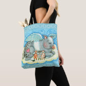 ALLE GOEDE PIGLETS GAAT NAAR HEEVEN, KUTE PIG ANGE TOTE BAG (Dichtbij)