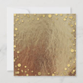 Alle Gold Glam Faux Folie Confetti Party Uitnodigi Kaart (Achterkant)