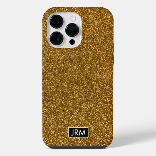 Alle gouden glitter schittert glanzend aangepaste iPhone hoesje (Achterkant)