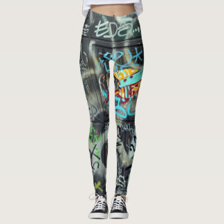 Alle graffiti-printleggins leggings