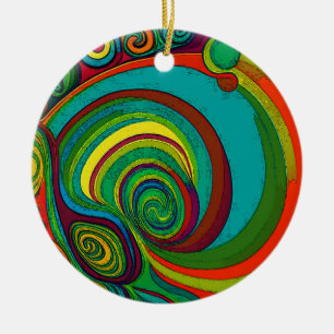 Alle Groovy kleuren 1110 Keramisch Ornament