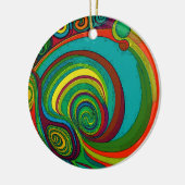 Alle Groovy kleuren 1110 Keramisch Ornament (Links)