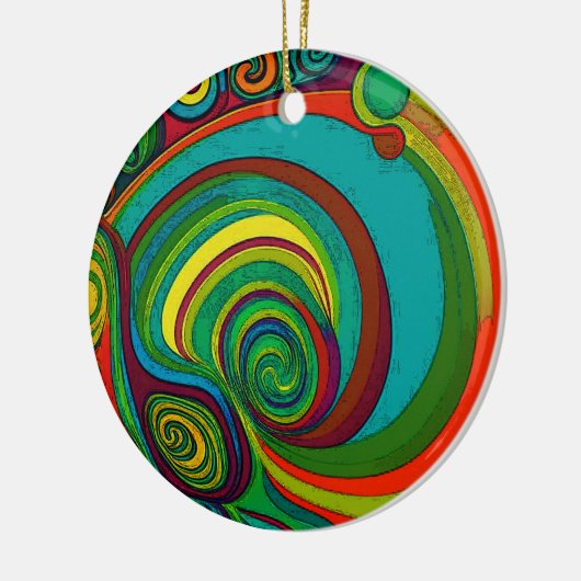 Alle Groovy kleuren 1110 Keramisch Ornament (Links)