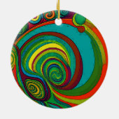 Alle Groovy kleuren 1110 Keramisch Ornament (Achterkant)