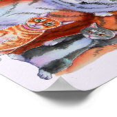 Alle grote en kleine katten! Poster klein (Hoek)