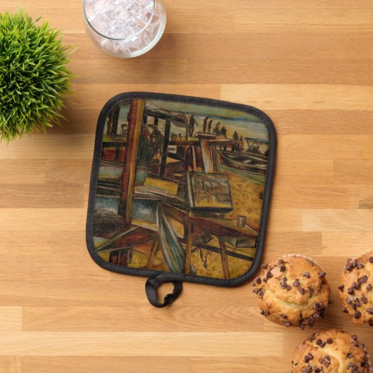 Alle grote schilderij begint met een penseelstreek pannenlap (Top down)