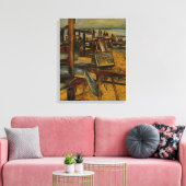 Alle grote schilderijen beginnen met één penseelst canvas afdruk (Insitu (Woonkamer))