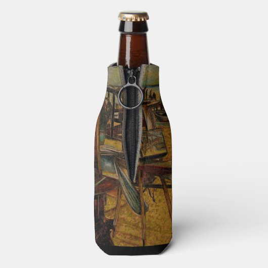 Alle grote schilderijen beginnen met één penseelst flesjeskoeler (Fles Achterkant)