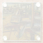 Alle grote schilderijen beginnen met één penseelst glazen onderzetter (Achterkant)