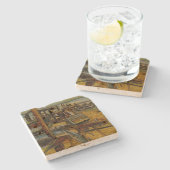 Alle grote schilderijen beginnen met één penseelst stenen onderzetter (Zijkant)