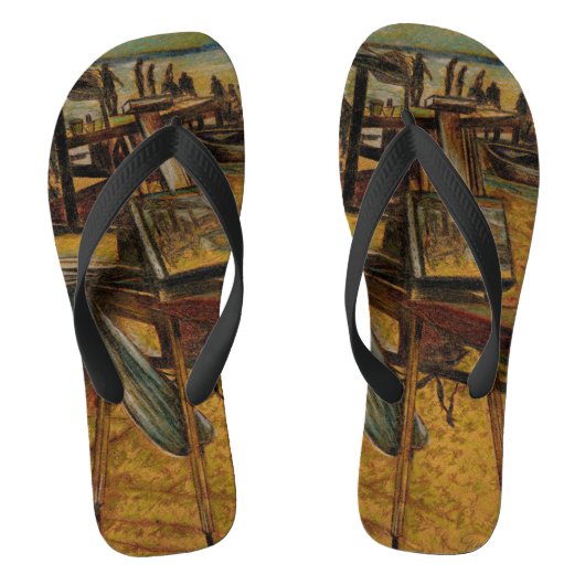 Alle grote schilderijen beginnen met één penseelst teenslippers (Voetbed)