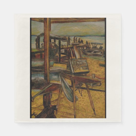 Alle grote schilderingen beginnen met één penseels servetten (Voorkant)