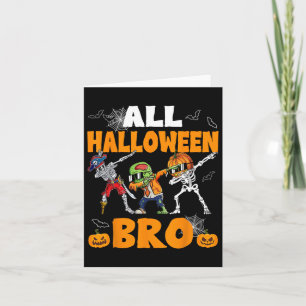 Alle Halloween Bro Dabbing Skeleton Jack O Lantern Kaart