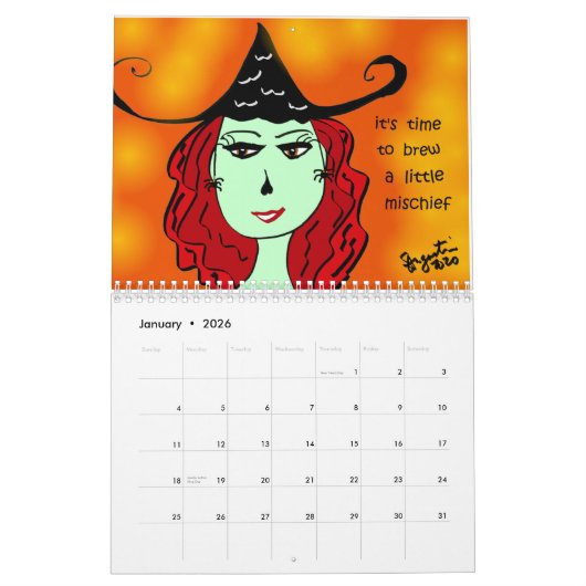 ALLE HALLOWEEN CALENDAR KALENDER (Jan 2026)