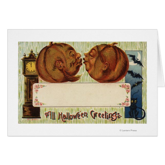 Alle Halloween GreetingsPumpkins Kissing (Voorkant Horizontaal)
