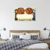 Alle Halloween GreetingsPumpkins Kissing Canvas Afdruk (Insitu (Slaapkamer))