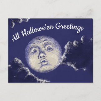 Alle Hallowe'en Groeten Moon Briefkaart