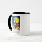 Alle Halloween-heks op een kamer met volle maan Mok (Voorkant links)