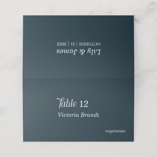 Alle Hallows Eve gevouwen plaats kaart Plaatskaartje (Buitenkant ongevouwen)