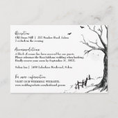 Alle Hallows Eve Halloween Bruiloft Details Kaart (Voorkant)