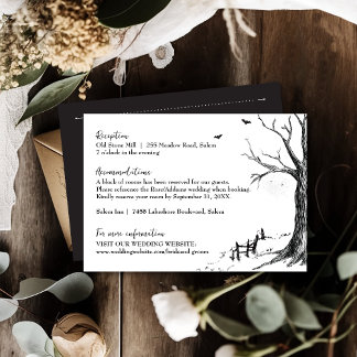 Alle Hallows Eve Halloween Bruiloft Details Kaart