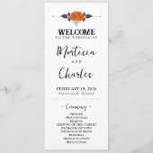 Alle Hallows Eve Halloween Roos bruiloft Programmakaart (Voorkant)