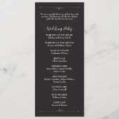 Alle Hallows Eve Halloween Roos bruiloft Programmakaart (Achterkant)