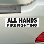Alle handen Bumpersticker (Op auto)