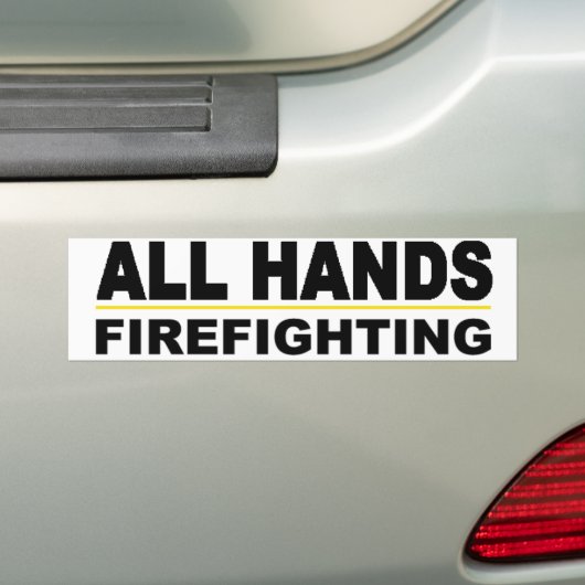 Alle handen Bumpersticker (Op auto)