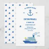 Alle handen op het dek verjaardag uitnodiging (Voorkant / Achterkant)