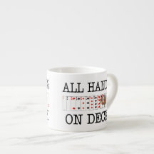 Alle handen op speelkaarten op deck