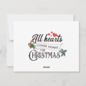 Alle harten komen met Kerstmis thuis Feestdagenkaart (Achterkant)