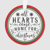 Alle harten komen naar huis voor Kerstmis - dubbel Ornament (voorkant)