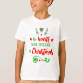 Alle harten komen samen op de Kinder kerstvakantie T-shirt (Voorkant)