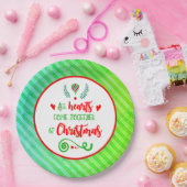 Alle harten komen samen op kerstavond papieren bordje (Feest)