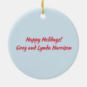 Alle harten komen samen op kerstavond, ZSG Keramisch Ornament (Achterkant)