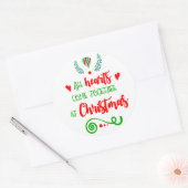 Alle harten komen samen op kerstavond, ZSG Ronde Sticker (Envelop)