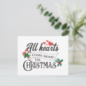 Alle harten komen thuis met Kerstmis Kaart (Staand voorkant)