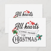 Alle harten komen thuis met Kerstmis Kaart (Voorkant / Achterkant)
