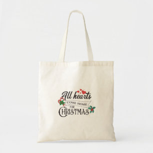 Alle harten komen thuis met Kerstmis Tote Bag