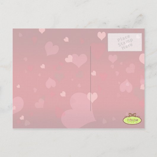 Alle harten liefde liefde behalve de datum briefka aankondigingskaart (Achterkant)