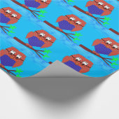 Alle harten Tartan Owl Cadeaupapier (Hoek)