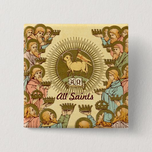 Alle heiligen (RLS 19) Vierkante Button 5,1 Cm (Voorkant)