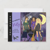 Alle heksen Halloween verjaardag Bedankkaart (Voorkant)